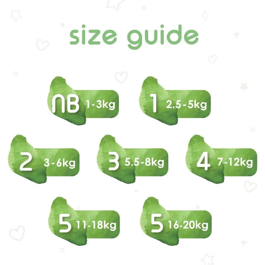 PureBorn Organic Diapers Size 3 (5.5-8kg) - 28pcs (50565), Disposable Diapers