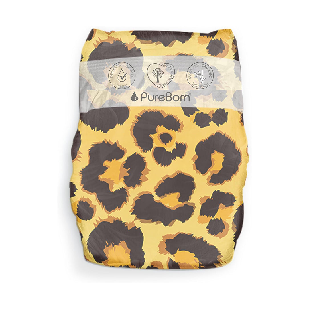 PureBorn Organic Diapers Size 4 (7-12kg) - 24pcs (50566), Disposable Diapers 