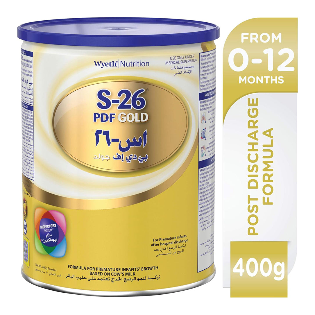 S-26 Gold Post-Discharge Infant Formula Milk Powder - 400g, Hypoallergenic Formula