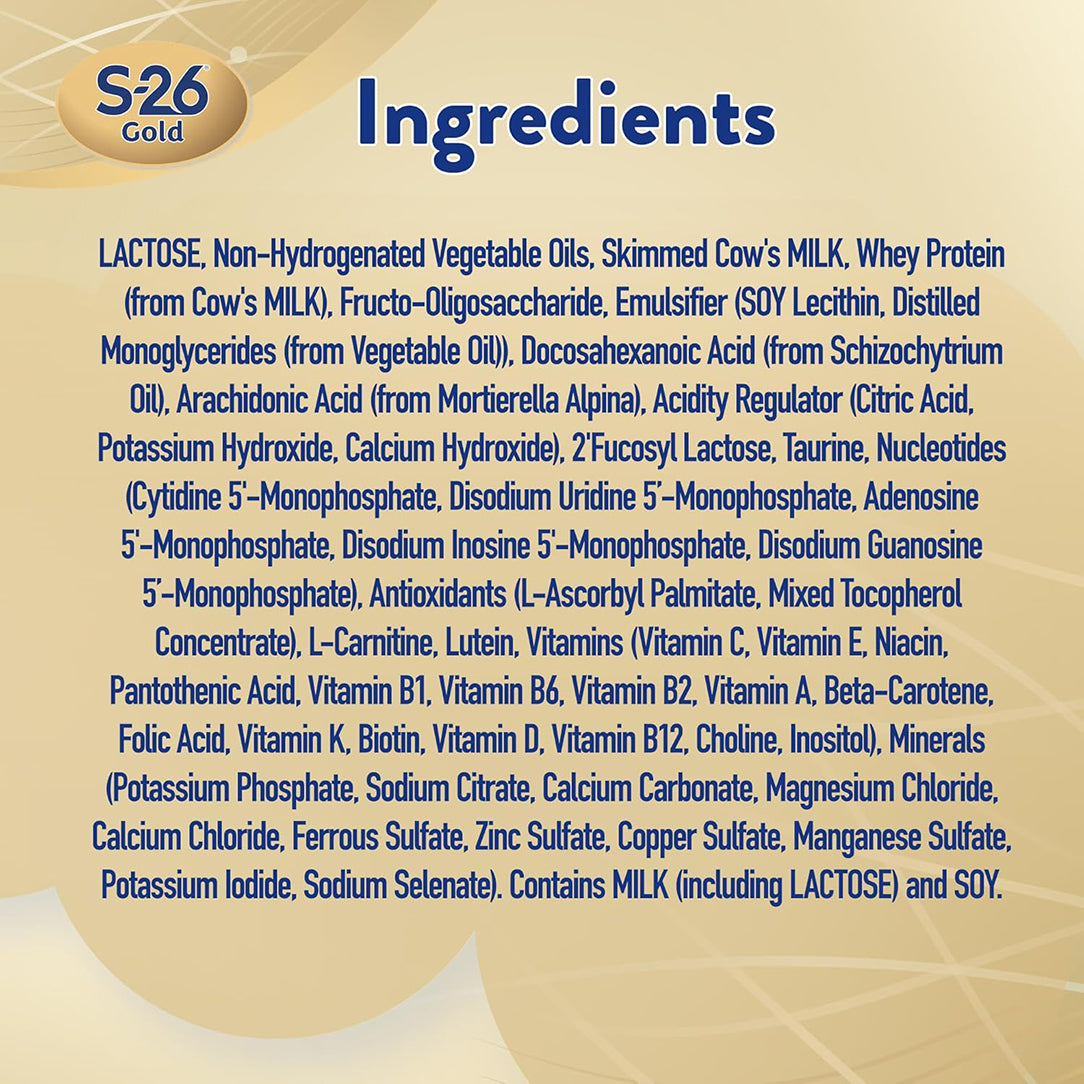 S-26 Gold Stage 2 Follow-On Milk Formula for 6-12 Months - 400g, Dairy Formula 