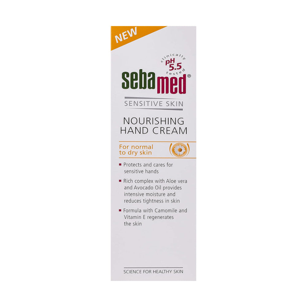 SEBAMED NOURISHING HAND CREAM FOR SENSITIVE, NORMAL TO DRY SKIN – 75ML, Lotions & Moisturizers