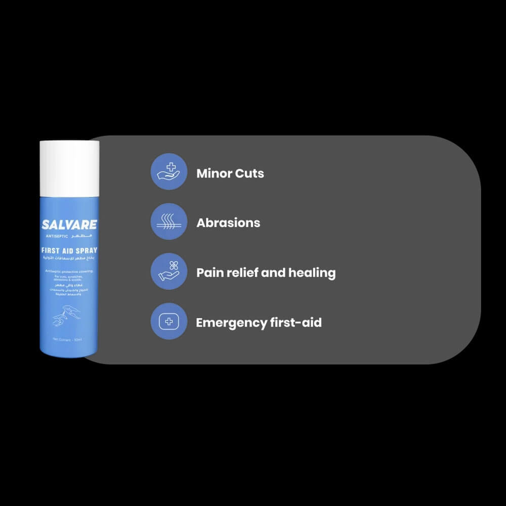 Salvare antiseptic spray – 50ml instant relief for skin irritation