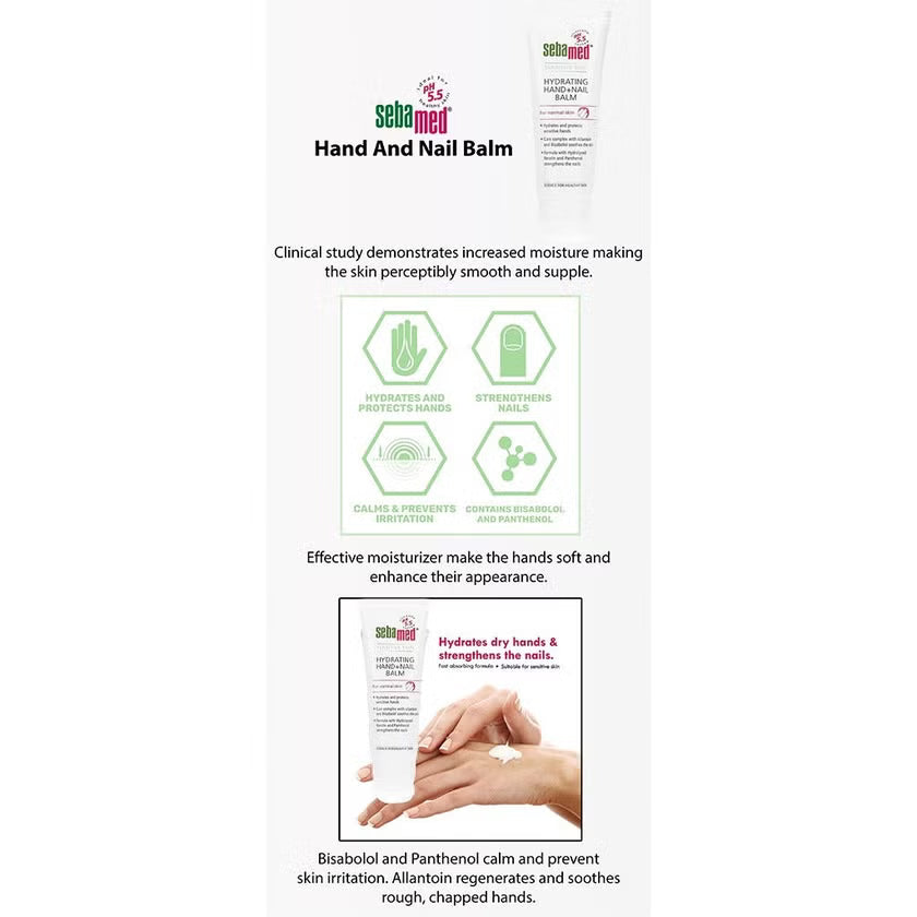 Sebamed Hand and Nail Balm - 75ml, Hand Creams