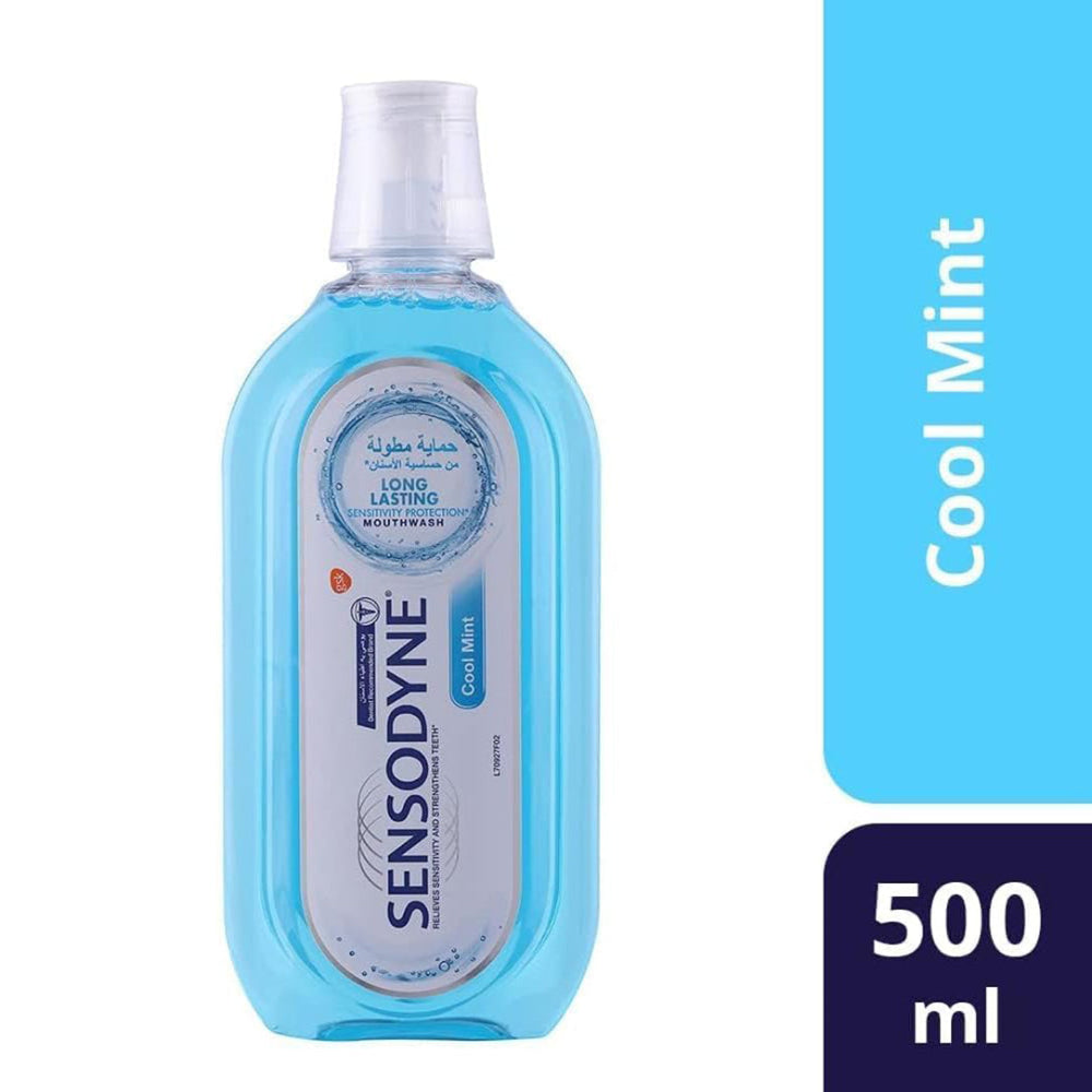Sensodyne Cool Mint Mouthwash for Sensitive Teeth - 500ml, Mouthwash