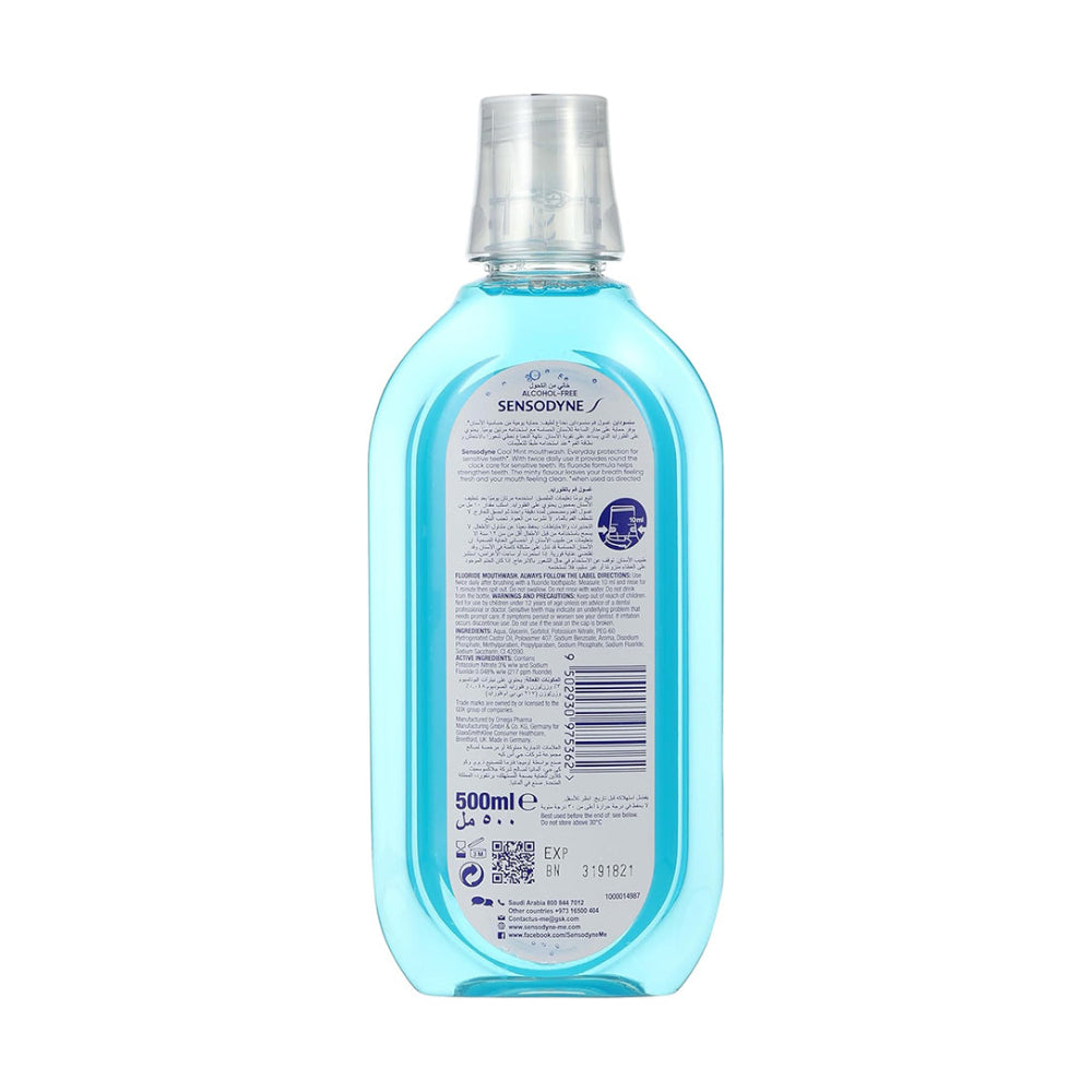 Sensodyne Cool Mint Mouthwash for Sensitive Teeth - 500ml, Mouthwash