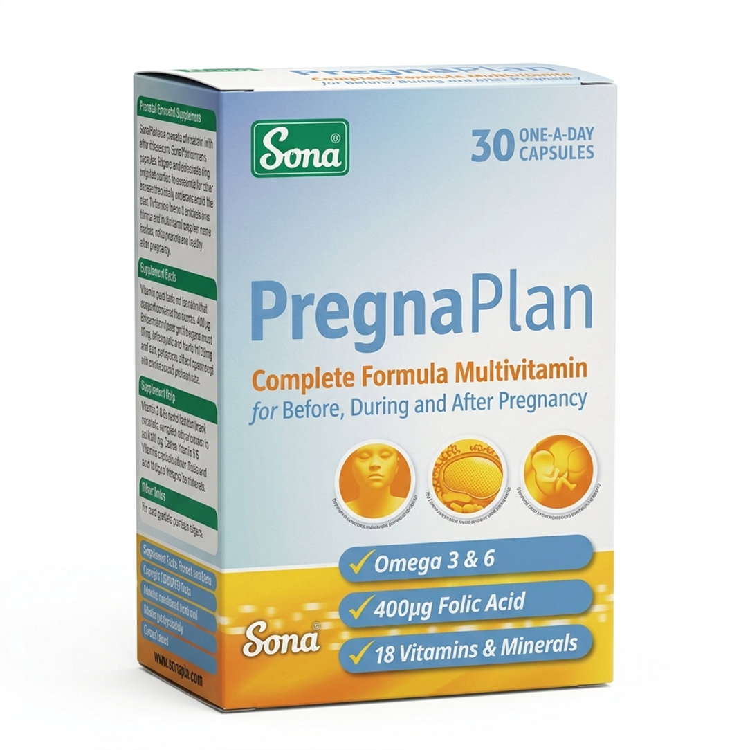Sona PregnaPlan Complete Multivitamin - 30 Capsules, Multivitamin Supplements