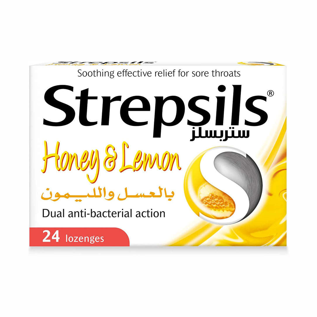 Strepsils Honey & Lemon Sore Throat Lozenges - 24 Pieces, Respiratory Care