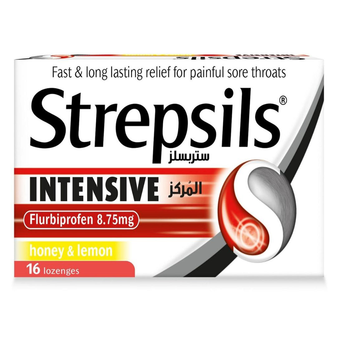 Strepsils Intensive Honey & Lemon Sore Throat Lozenges - 16 Pieces, Respiratory Care