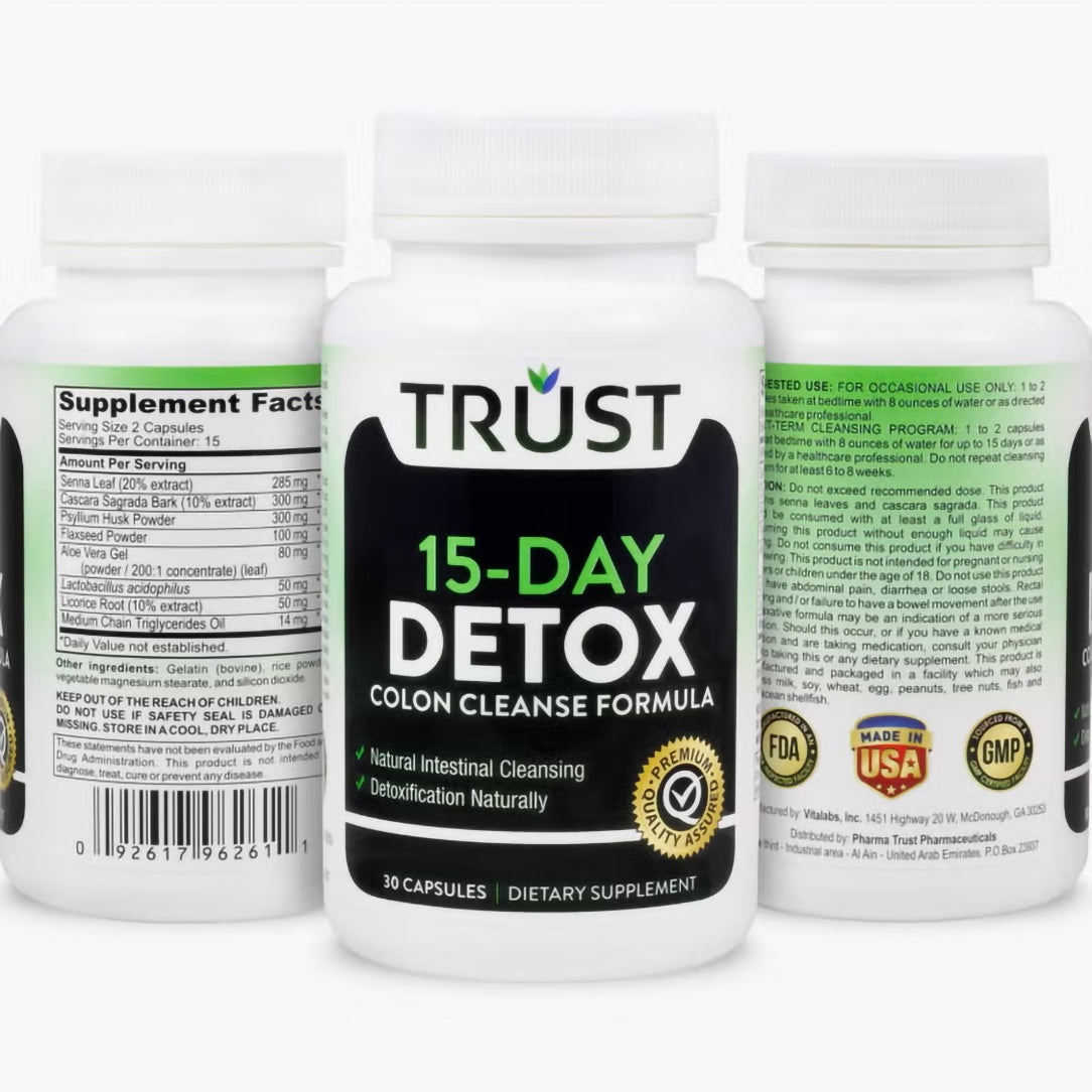 Trust 15-Day Detox Colon Cleanse - 30 Capsules, Colon Cleanses