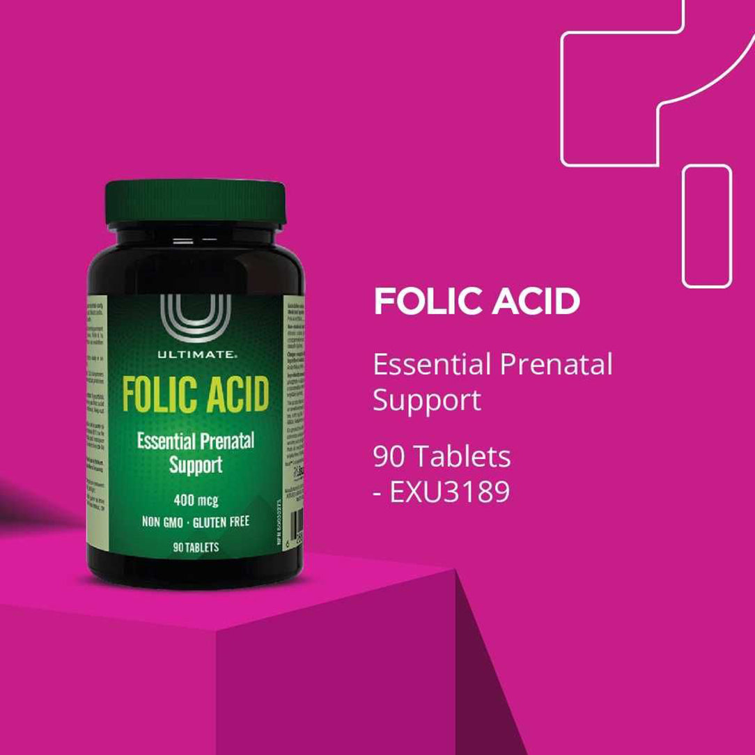 Ultimate Folic Acid 400mcg - 90 Tablets, Vitamins & Supplements