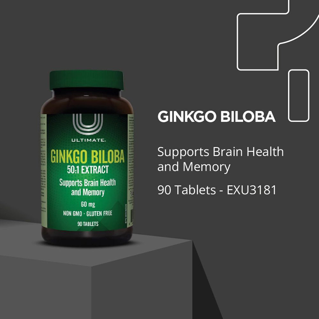 Ultimate Ginkgo Biloba 60mg 50:1 Extract - 90 Tablets, Herbal Supplements