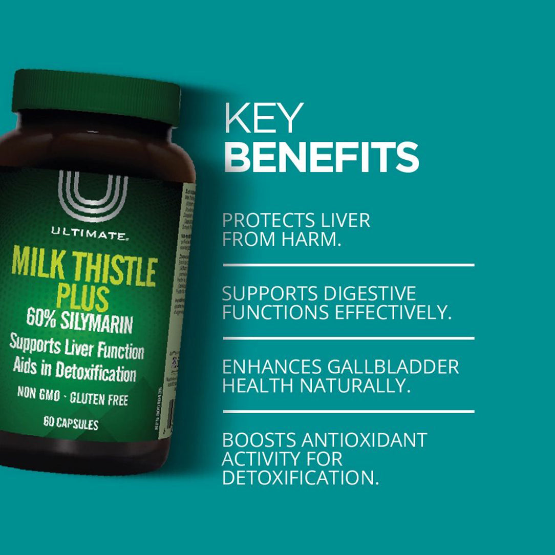 Ultimate Milk Thistle Plus 250mg - 60 Capsules, Herbal Supplements