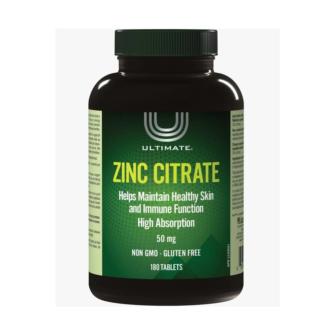 Ultimate Zinc Citrate 50 mg - 180 Tablets, Supplements