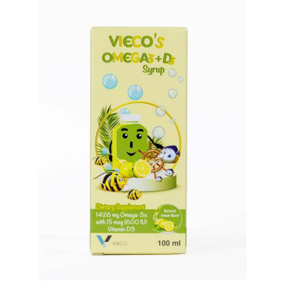 VIECO'S 100ml syrup – Omega 3 and D3 for immunity & growth