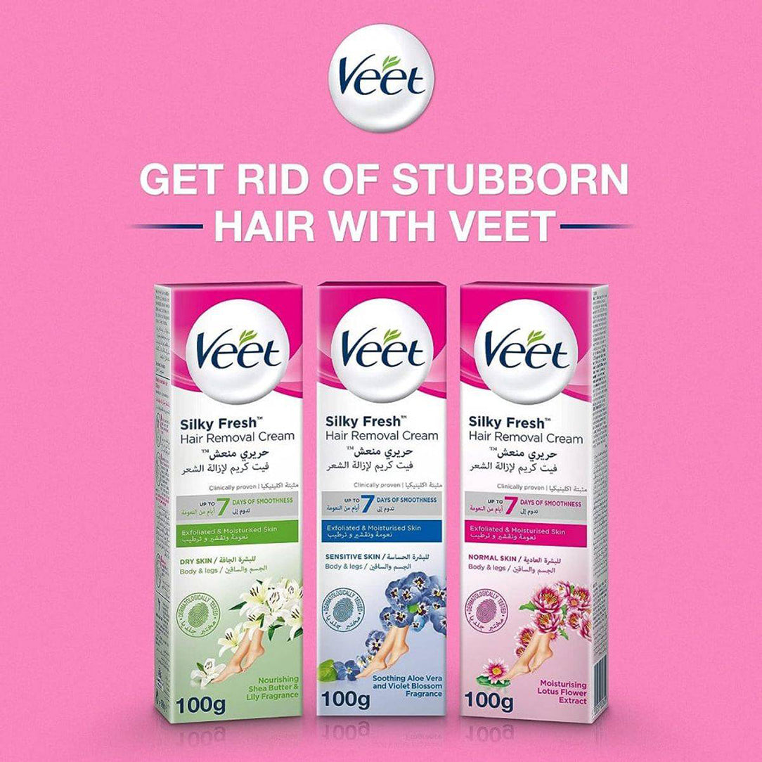 Veet Hair Removal Cream for Dry Skin - 100g, Depilatories