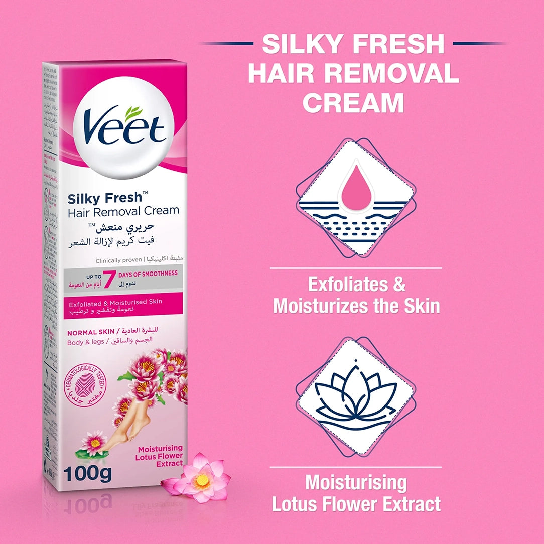 Veet Hair Removal Cream for Normal Skin - 100ml, Depilatories