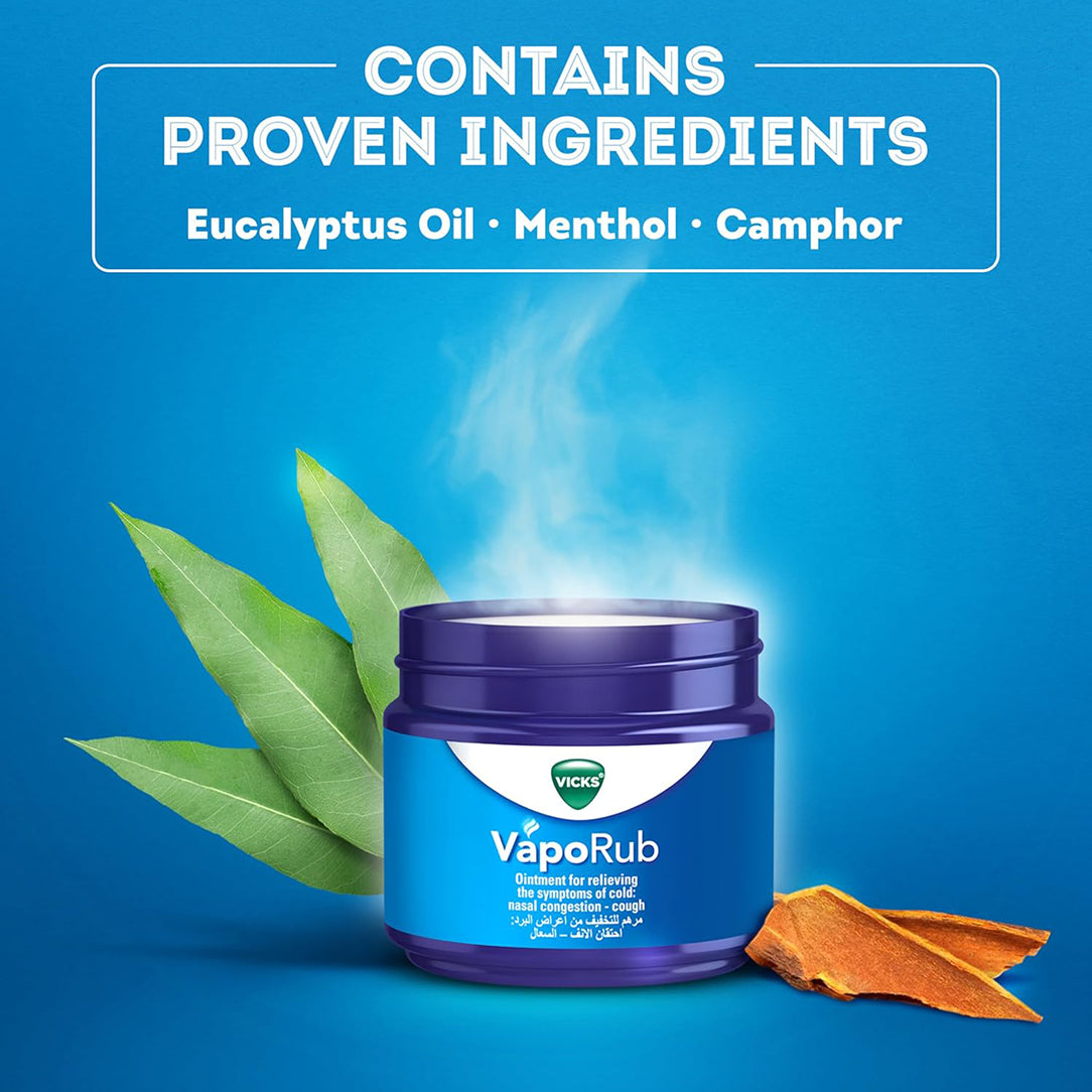 Vicks VapoRub Cough & Cold Relief Topical Balm - 50g, Respiratory Care
