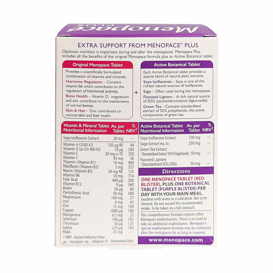 Vitabiotics Menopace Plus Dual Pack - 56 Tablets, Herbal Supplements