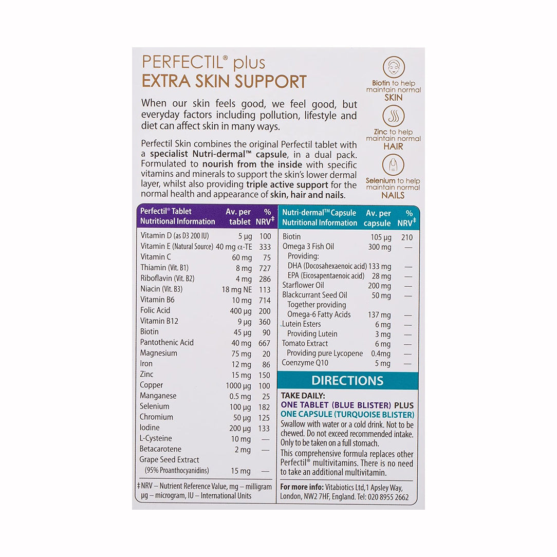 Vitabiotics Perfectil Plus Skin - 56 Tablets, Supplements