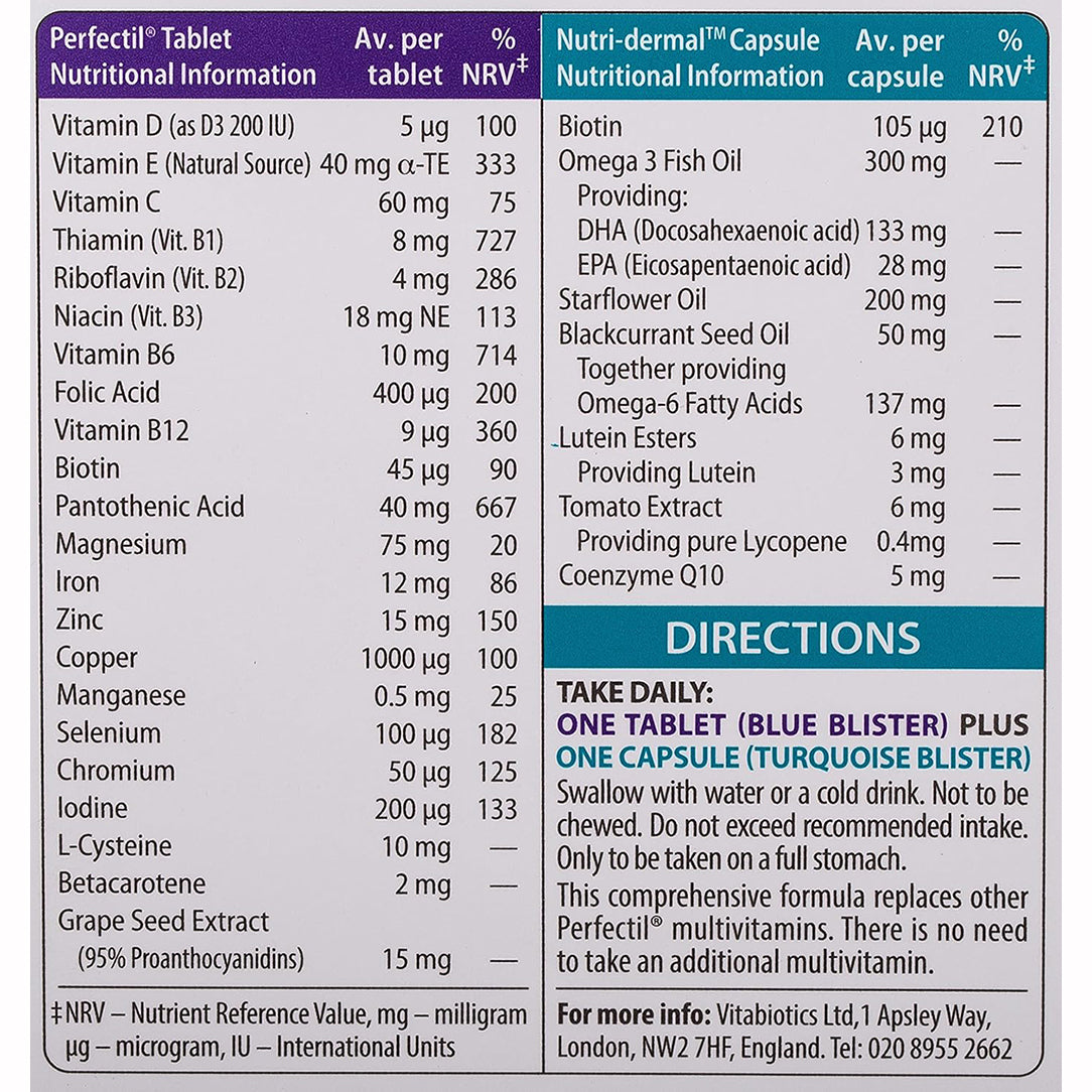 Vitabiotics Perfectil Plus Skin - 56 Tablets, Supplements