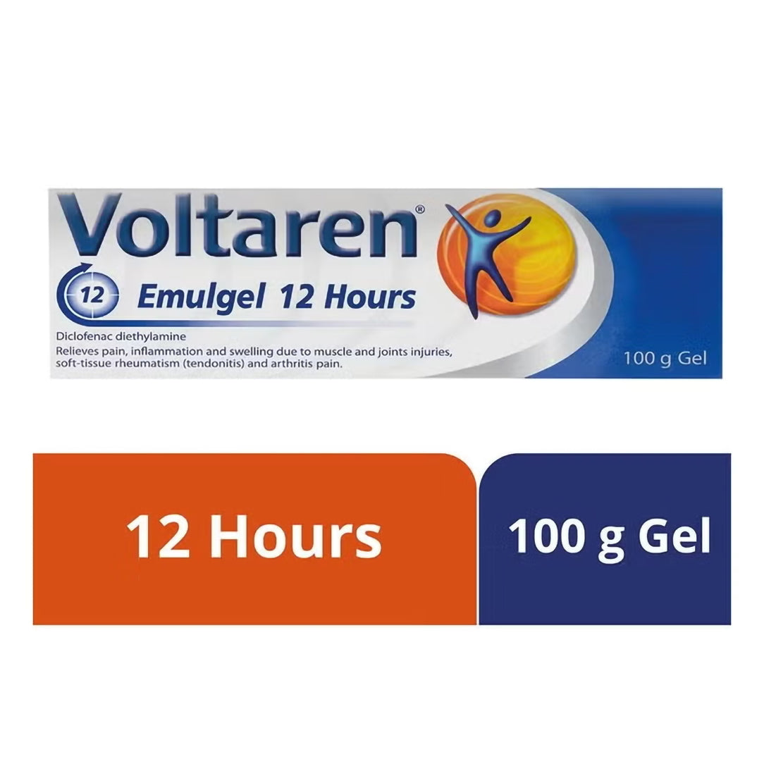 Voltaren Emulgel 12 Hour Pain Relief Diclofenac Gel - 100g, Pain Relief & Fever Reducers