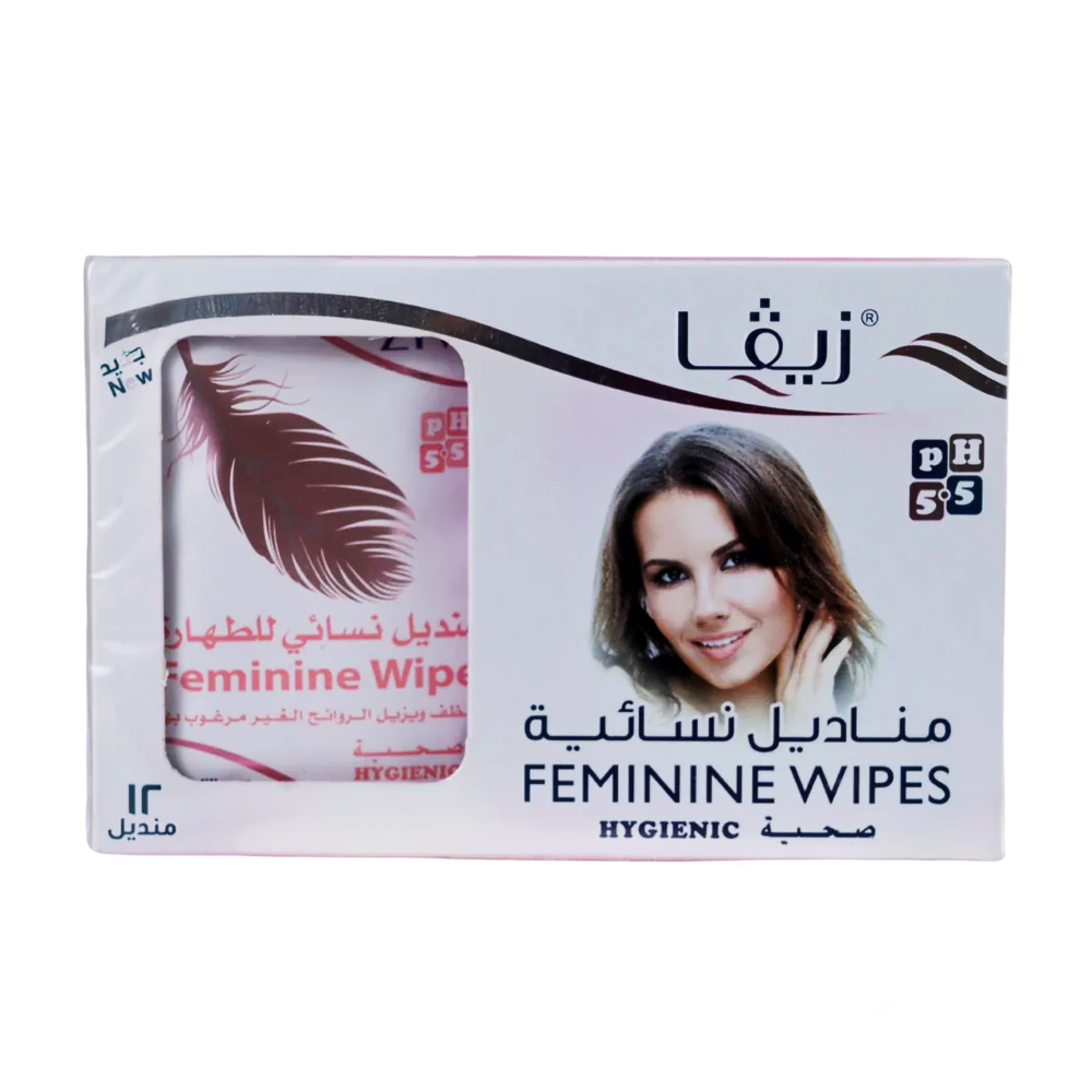 Ziva Feminine Intimate Wipes - 12 Pieces, Hygienic Wipes