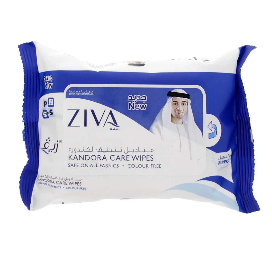Ziva Kandora Care Wipes Flowpack - 25 Wipes, General Cleaning Wipes