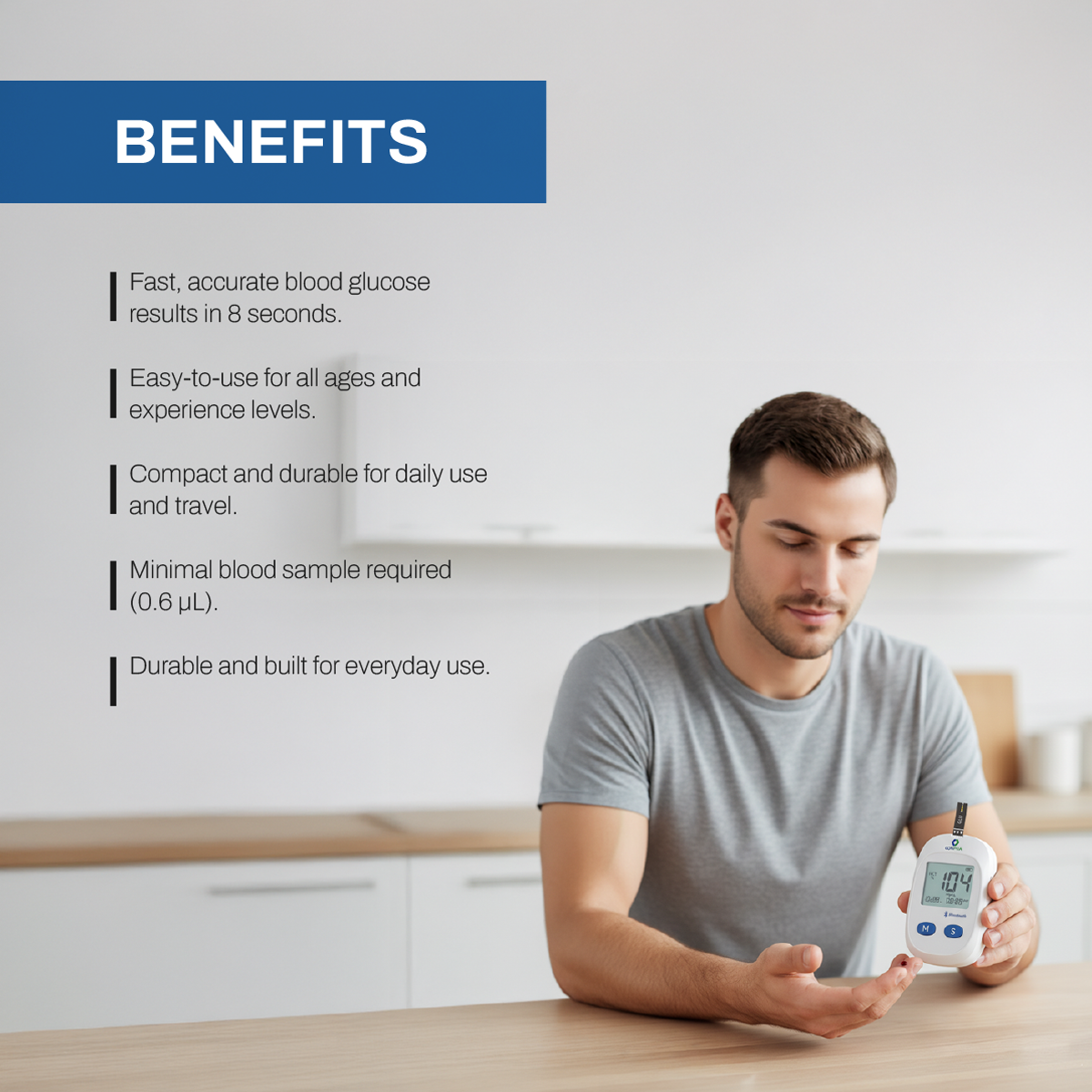 Corpha Glucometer Kit – 2 Meters + 500 Strips & 500 Lancets