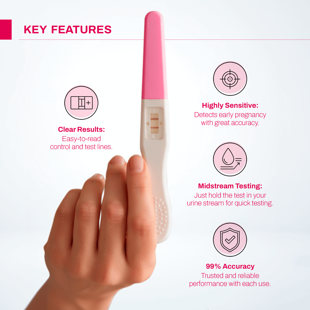 Jovel HCG One Step Pregnancy Test Midstream - 50 Tests