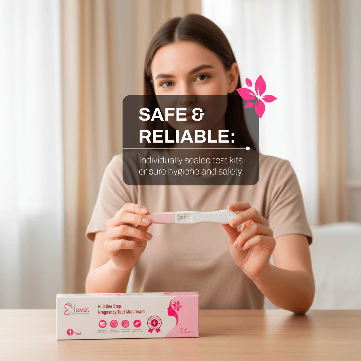 Jovel HCG One Step Pregnancy Test Midstream Kit - 2 Tests