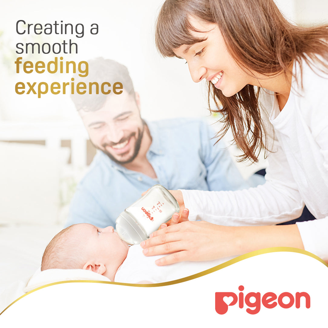 Pigeon SofTouch Wide Neck Glass Nursing Bottle - 160ml (81231)