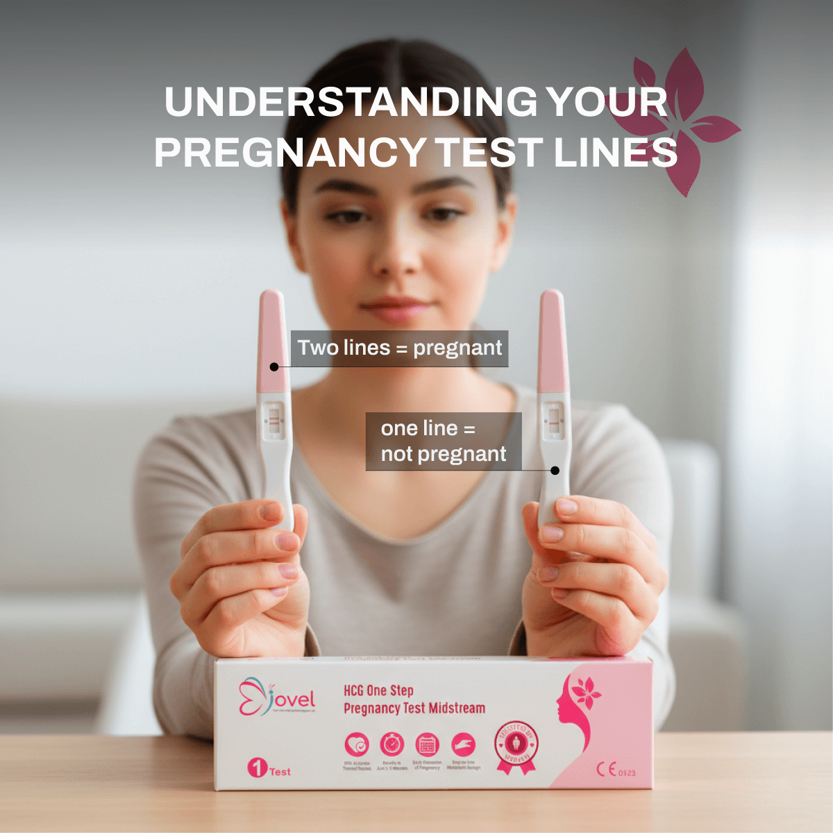 Jovel HCG One Step Pregnancy Test Midstream Kit - 2 Tests